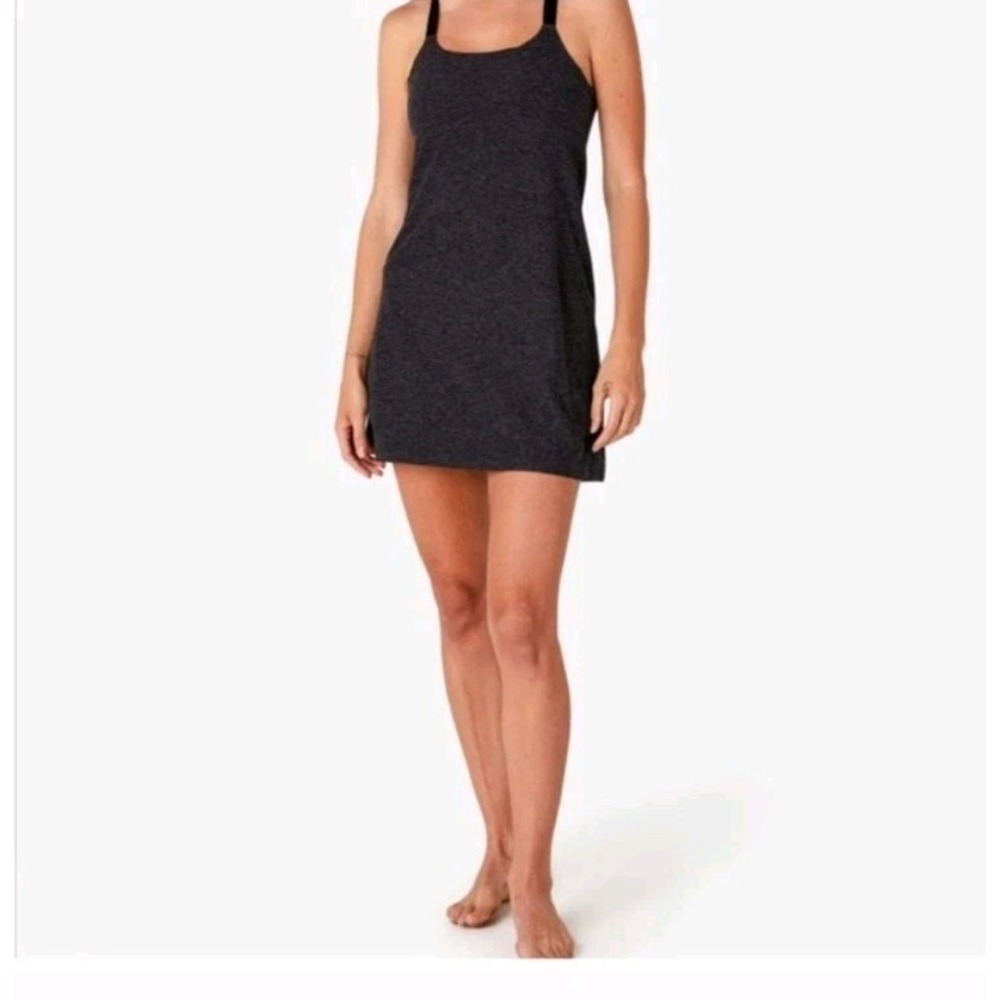 Beyond Yoga Dress XL Move It Skort Racerback Athletic Space Dye Black Stretch